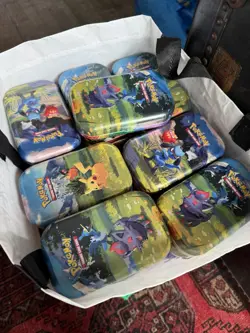 *EMPTY* Pokemon Ascended Heroes Mini Tins (art and sticker included) lot of 100 - Image 1