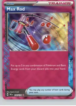Max Rod 116/131 Holo ACE SPEC Rare Prismatic Evolutions Pokemon Near Mint - Image 1