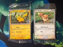 Pokemon TCG - Pikachu 025/165 & Eevee 133/165 Snowflake Promo❄ - SEALED - Image 1