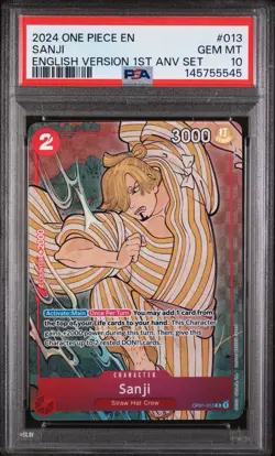 One Piece English 1st Anniversary Sanji PSA 10 GEM MINT - Image 1