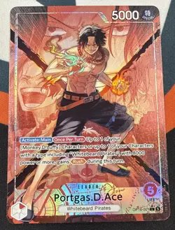 IN HAND! Portgas D Ace Alt Art Leader OP16-001 Time of Battle ENGLISH - Image 1