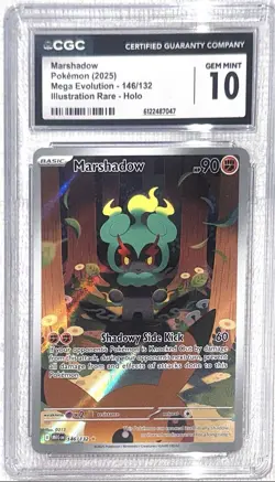 Pokemon TCG Marshadow Mega Evolution Illustration Rare Card 146/132 CGC 10 Gem - Image 1