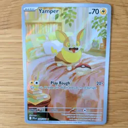 YAMPER 099/094 POKEMON CARD (PHANTASMAL FLAME SET) FULL ART HOLO - Image 1
