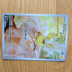 YAMPER 099/094 POKEMON CARD (PHANTASMAL FLAME SET) FULL ART HOLO - Image 3
