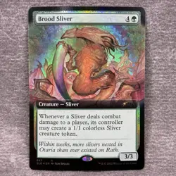 MTG Brood Sliver Extended Art Secret Lair SLD #647 Foil NM Magic Card - Image 1