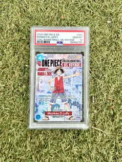 One Piece Monkey D. Luffy College Basketball US VOYAGE Promo Card PSA 10 - Image 3