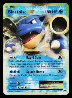 Blastoise EX 21/108 Holo Evolutions Pokemon Card - Image 1