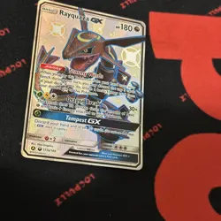 Rayquaza GX 177a/168 Celestial Storm Full Art Shiny Holo Rare Pokemon Card DMG - Image 1
