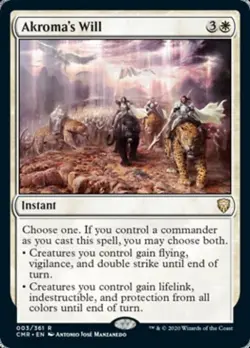 Akroma's Will - Damaged / Poor MTG Commander Legends - Image 1