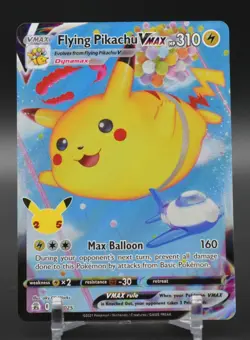 Pokemon TCG Celebrations Flying Pikachu VMAX Full Art 007/025 25th Anniversary - Image 1