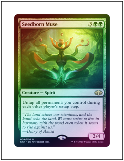 1x Seedborn Muse, Foil, Commander Collection Green, Magic MTG NM - Image 1