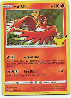 Ho-Oh 001/025 Holo Rare Holo Celebrations NM Pokemon - Image 1