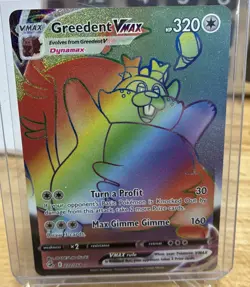 Greedent VMAX 272/264 Rainbow - Fusion Strike - Pokemon TCG, NM - Image 1