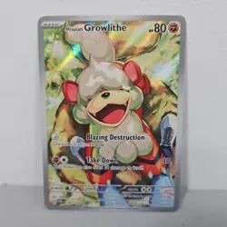 Pokemon TCG Hisuian Growlithe Twilight Masquerade IR 181/167 NM - Image 1