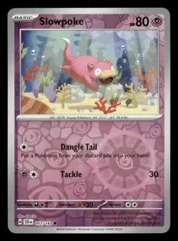 Slowpoke 057/142 SV07: Stellar Crown Reverse Holo Pokemon TCG -EN LP - Image 1