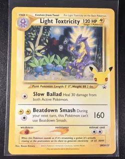 Pokemon TCG Light Toxtricity SWSH137 Celebrations Black Star Promo G - Image 1