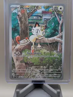 NEAR MINT Pokemon Meowth 106/094 Illustration Rare 2025 Phantasmal Flames - Image 1