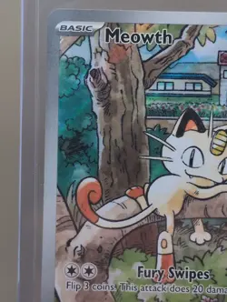 NEAR MINT Pokemon Meowth 106/094 Illustration Rare 2025 Phantasmal Flames - Image 2