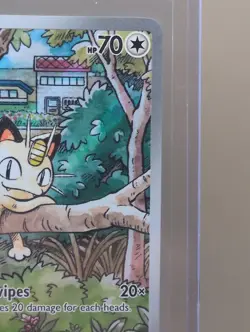 NEAR MINT Pokemon Meowth 106/094 Illustration Rare 2025 Phantasmal Flames - Image 3