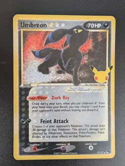 Pokemon TCG Umbreon Gold Star 17/17 Celebrations Classic Collection NM Condition - Image 4