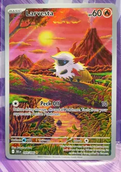Pokemon TCG Larvesta 099/086 Black Bolt Full Art Illustration Rare - Image 1