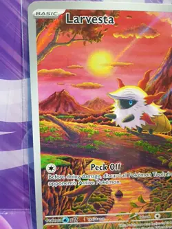 Pokemon TCG Larvesta 099/086 Black Bolt Full Art Illustration Rare - Image 5