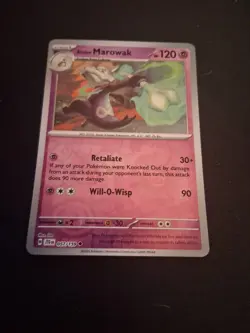POKEMON JOURNEY TOGETHER ALOLAN MAROWAK UNCOMMON FOIL - Image 1