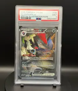 Pokemon TCG N's Zoroark Ex SIR 185/159 SV 2025 Journey Together PSA 9 - Image 1
