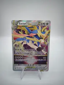 Pokemon TCG Zacian VSTAR Special Rare- Crown Zenith, Near Mint - Image 1