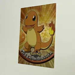 Topps Charmander 04 Rainbow Holo Foil Pokemon Animation Series 1 Black Label MP - Image 4