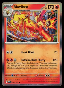 Blaziken 042/182 Rare Destined Rivals Pokemon Holo Near Mint - Image 1