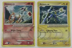 Arceus 2009 Pokemon Platinum Arceus AR3 & AR6 Fire & Electric Type Holos HP - Image 1