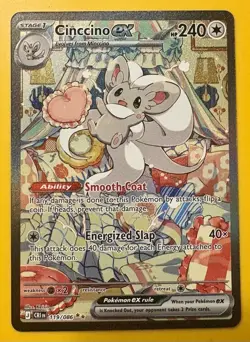 Pokemon TCG Chaos Rising Cinccino ex #119/086 Special Illustration Rare SIR - Image 1