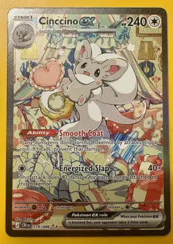 Pokemon TCG Chaos Rising Cinccino ex #119/086 Special Illustration Rare SIR - Image 2