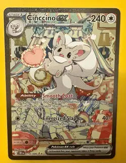 Pokemon TCG Chaos Rising Cinccino ex #119/086 Special Illustration Rare SIR - Image 3
