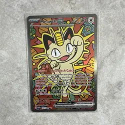 Meowth EX 121/108 Full Art Holo - Pokemon TCG Evolutions English - Image 1