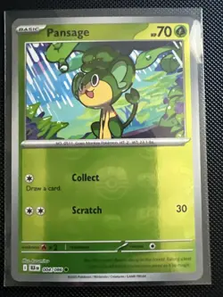 Pansage (Master Ball Pattern) 004/086 Holo Common Black Bolt Pokemon Holo NM - Image 1