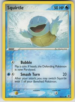 Pokemon TCG Squirtle Common FireRed & LeafGreen 83/112 - Image 1
