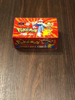 1999 topps merlin pokemon stickers box - Image 1