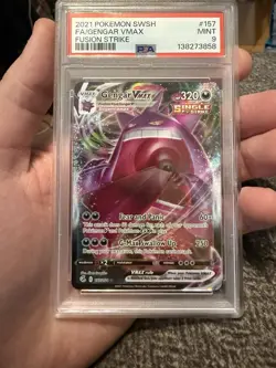 Gengar Vmax Pokemon Sword & Shield Fusion Strike 157/264 PSA 9 - Image 1