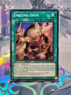 MP24-EN146 Emblema Oath Prismatic Secret Rare 1st Edition Near Mint YuGiOh TCG - Image 1