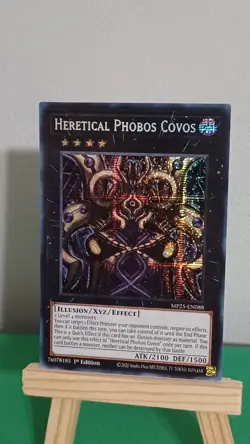 2025 Yugioh Heretical Phobos Covos MP25-EN088 Prismatic Secret Rare 1st Edition - Image 2