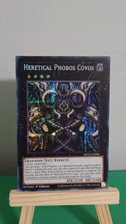 2025 Yugioh Heretical Phobos Covos MP25-EN088 Prismatic Secret Rare 1st Edition - Image 3