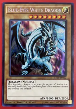 Yugioh Blue-Eyes White Dragon CT14-EN002-Secret Rare Limited Edition - Image 2