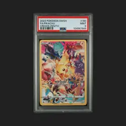 Pokemon Pikachu TCG Crown Zenith Holo Full Art Secret Rare Card PSA 9 160/159 - Image 1