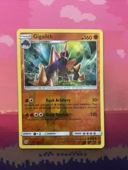Pokemon Card Gigalith Sun & Moon Reverse Holo Rare 71/149 Near Mint - Image 1