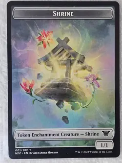 MTG Shrine Token - Commander Kamigawa: Neon Dynasty #1 Magic Gathering Card T NM - Image 4