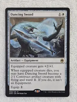 MTG Dancing Sword Adventures in the Forgotten Realms #8 Card Rare NM - Image 2