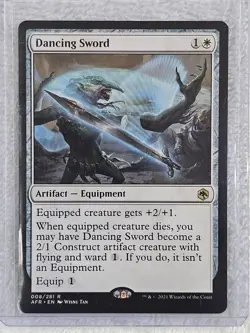 MTG Dancing Sword Adventures in the Forgotten Realms #8 Card Rare NM - Image 4