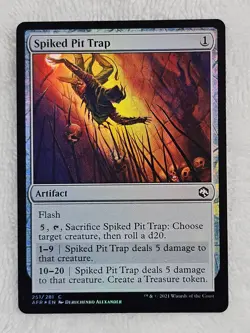 MTG Spiked Pit Trap FOIL - Adventures in the Forgotten Realms #251 Magic Card NM - Image 1